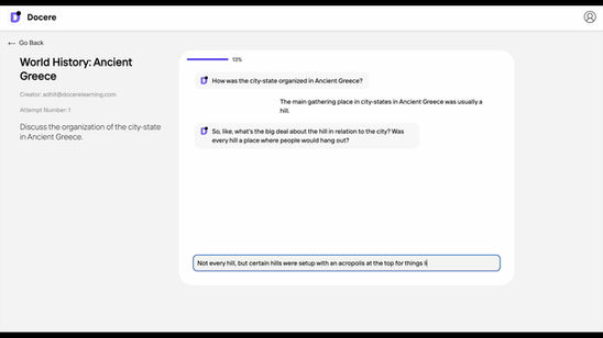 Demo #1 [World History]: Creating a Docere assignment from a textbook passage.